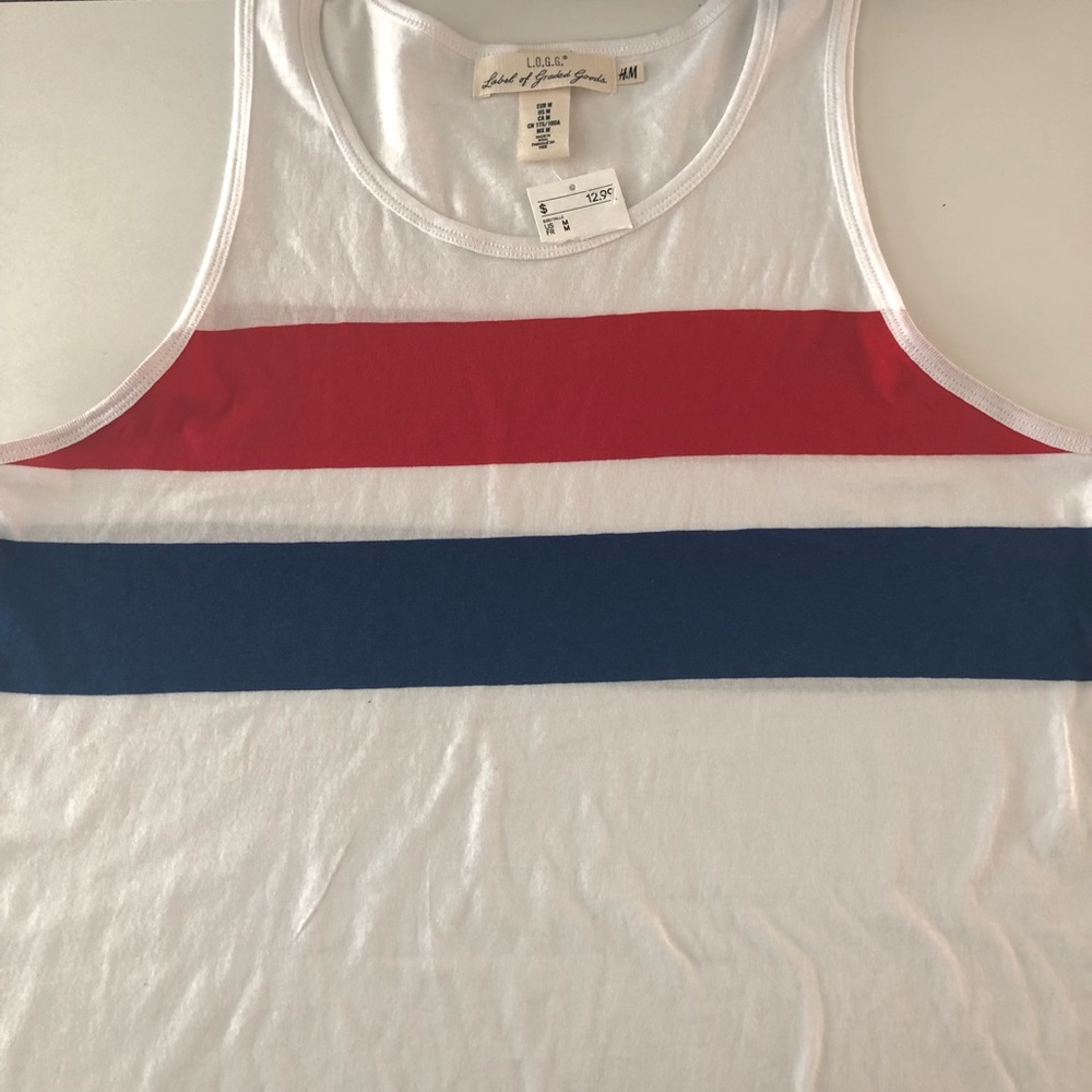 🆕 H&M tank top in red/white/blue